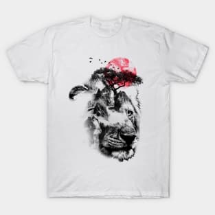 Lion - Double Exposure T-Shirt